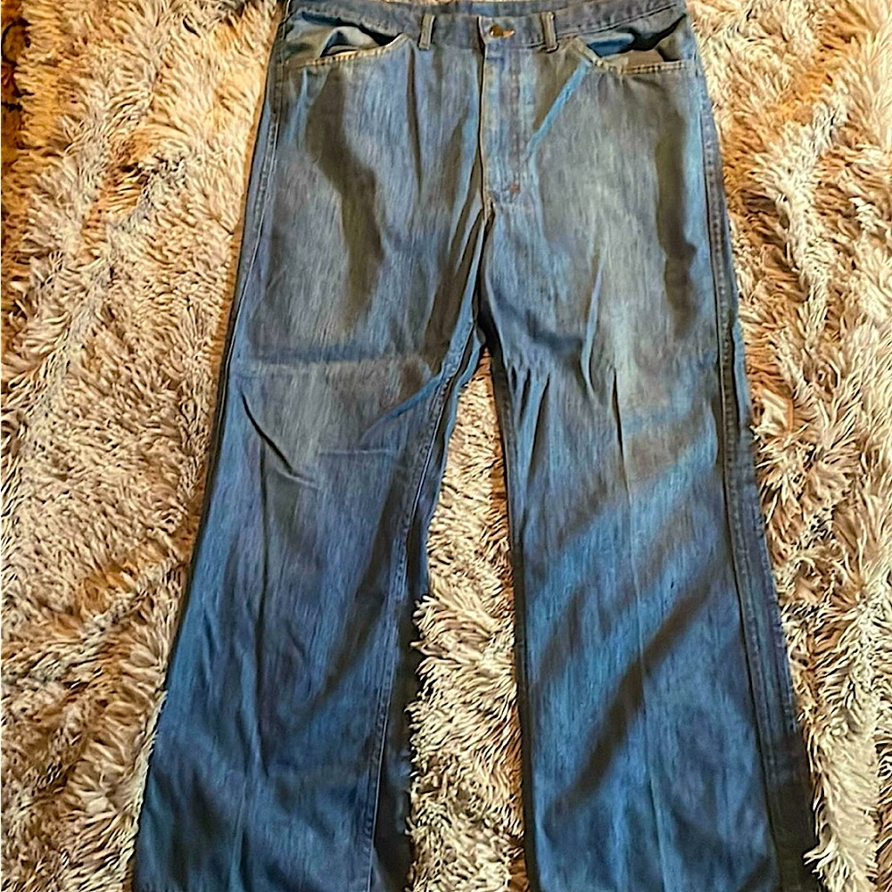 70s Vintage Distressed Jeans By Lee - image 1